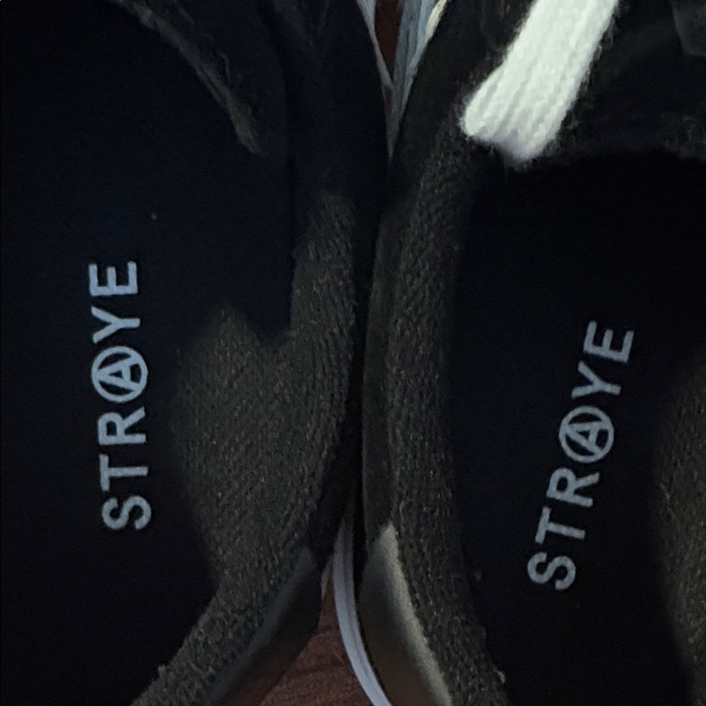 STRAYE Logan Vintage Black suede white flame skater sneakers, size US Men’s 10 - Picture 5 of 11